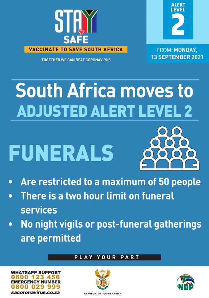 UmhlathuzeM's tweet image. Summary of the President's address tonight. Adjusted Alert Level 2 from tomorrow (Monday 13th September 2021) #AdjustedLevel2 #SiyagomaWayaWaya @ZOPublications