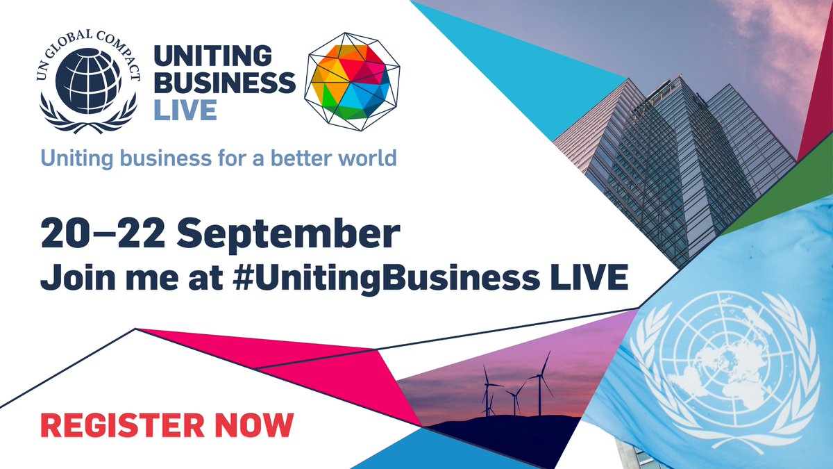 I registered for #UnitingBusiness LIVE at #UNGA!

The UN <a href="/globalcompact/">UN Global Compact</a> is virtually convening business leaders from around the 🌎 to take stock of where we are, address gaps in progress &amp; drive business ambition on the #GlobalGoals unglobalcompact.swoogo.com/unitingbusines…