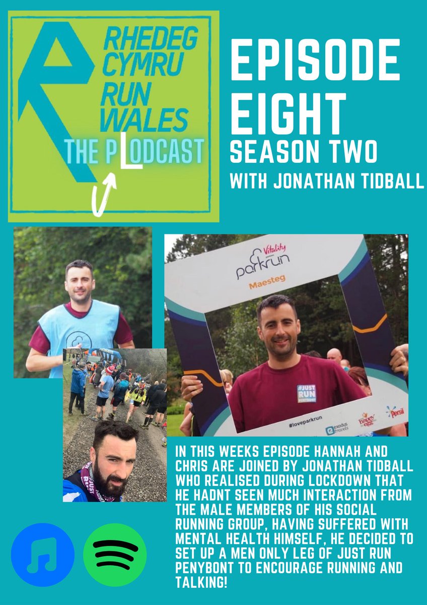 Hannah3Phillips's tweet image. In this weeks episode Me &amp;amp; @mossey148  are joined by Jonathan Tidball who set up a men’s only leg to his social running group @justrunpenybont 
after suffering from his own mental health The group has been a huge success and we absolutely loved talking to him about this journey!