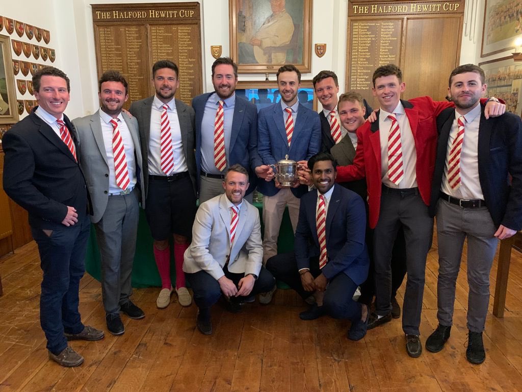 RCPgolfclub's tweet photo. This year’s winners of the Halford Hewitt... Loretto https://t.co/D83kGz0d8B