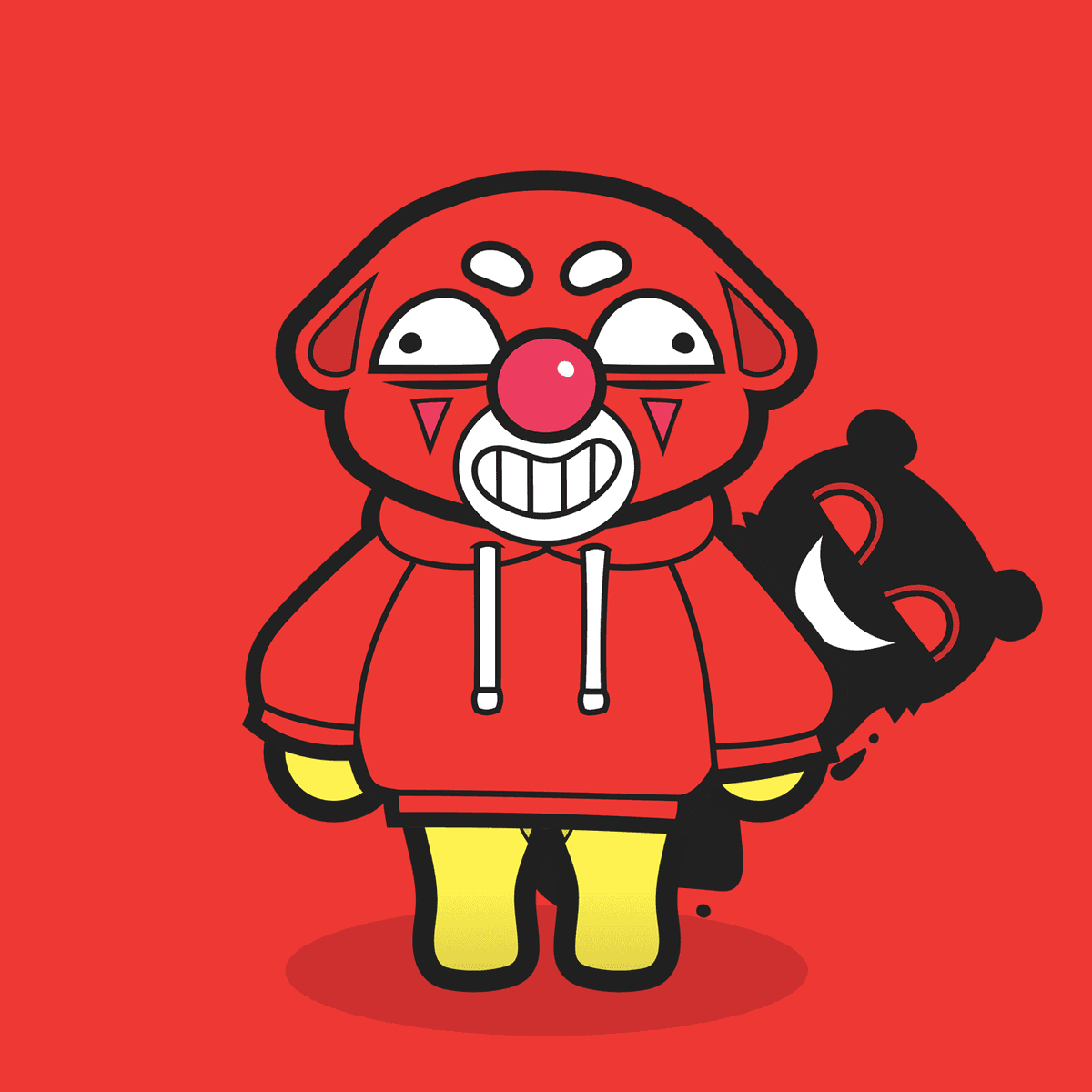 Shitty_Animals's tweet photo. Introducing Shitty Animal #350 - Clown Face SA Citizen with Red Ghost
#Rarity - Common

Mint your #ShittyAnimals #NFTs today at https://t.co/U30ub1lsV1 
#Clown #clownworld #nftcollector #NFTdrop #Smile https://t.co/xQFF78lt1x