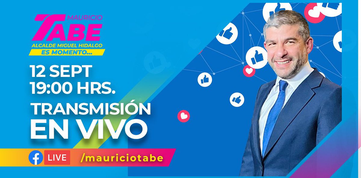 Ya en unos momentos comienza nuestra transmisión de cada domingo. Gracias por siempre conectarse a tiempo. ¡Nos vemos en Facebook!
📲facebook.com/mauriciotabe