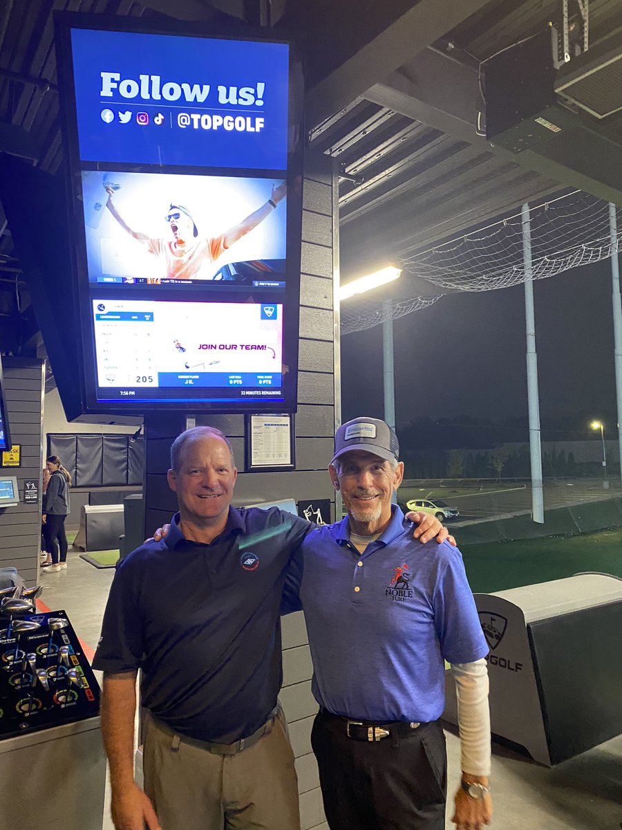 Great to see dear friend Paul Ramina in NJ for our Noble Turf Conference! He is always so enthusiastic and positive and did a great job with the BASF presentation… here we are at top golf, thanks also to Dave Schell and Kyle Miller !