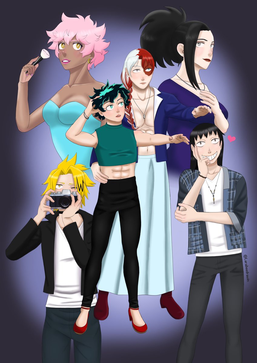 My second piece for the <a href="/IzukuBigBang/">Izuku Big Bang @ Concluded☀️🌱</a>! I got to pinch hit for <a href="/FallynWriter/">🏳️‍🌈🔞fal is not surviving the ithaca saga</a> and their model AU, feat. poly TodoDekuSero! Fic link also to come