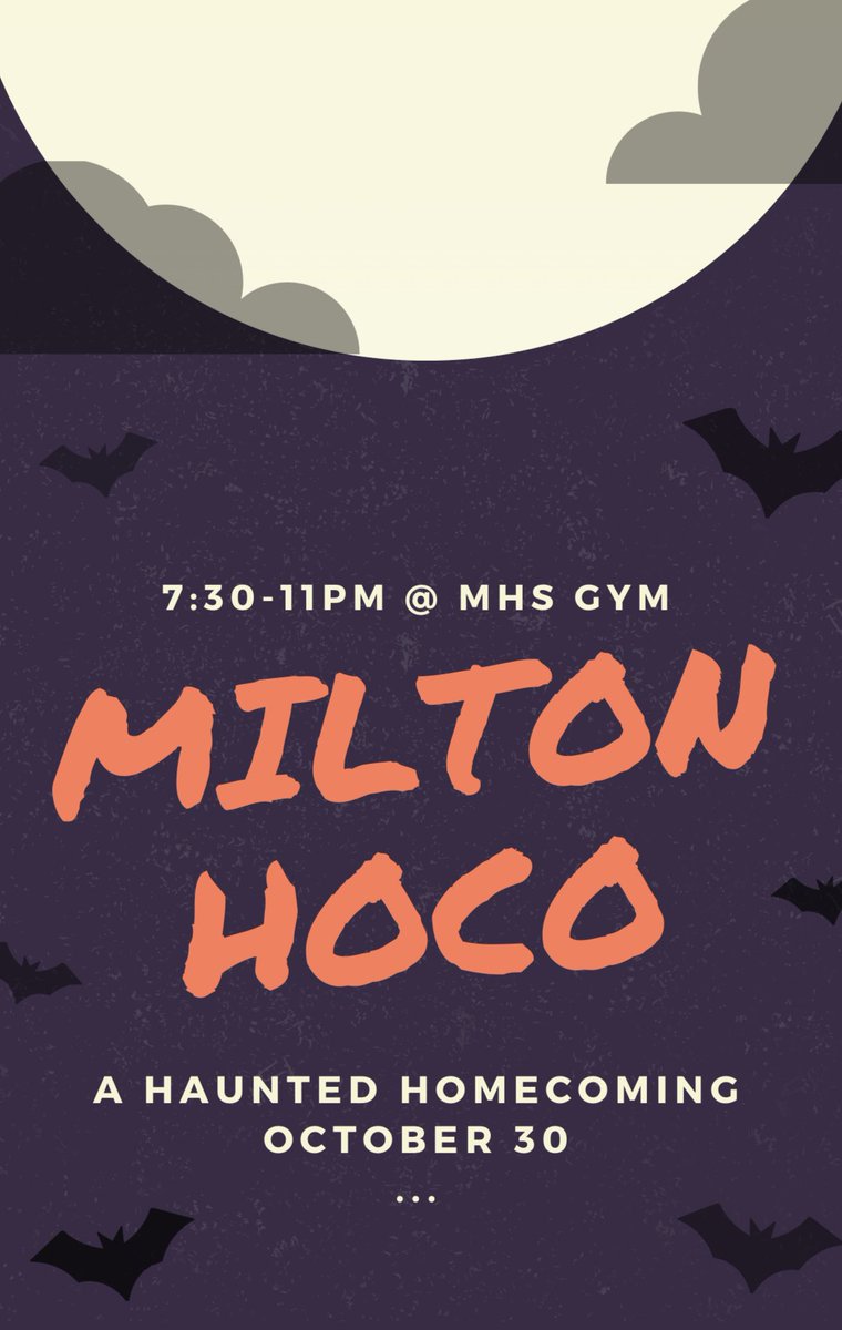 We are so excited to announce that Homecoming will be October 30th! We cannot wait to see you there! 🎃👻