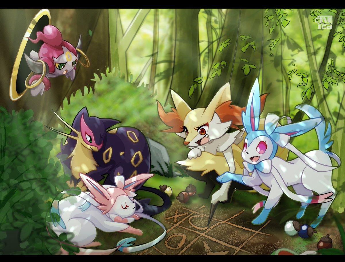 二角 ニッカド 森の奥にて ポケモンイラスト