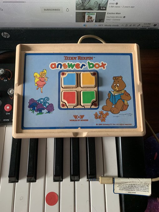 I don&rsquo;t know how, but one day I will turn my Teddy Ruxpin answer box into some kind of sound box. #IndieArtists<a href="/tag/musicians"class="tags"><span>#musicians</span></a><a href="/tag/creativity"class="tags"><span>#creativity</span></a><a href="/tag/electronicmusic"class="tags"><span>#electronicmusic</span></a><a href="/tag/lofi"class="tags"><span>#lofi</span></a>
