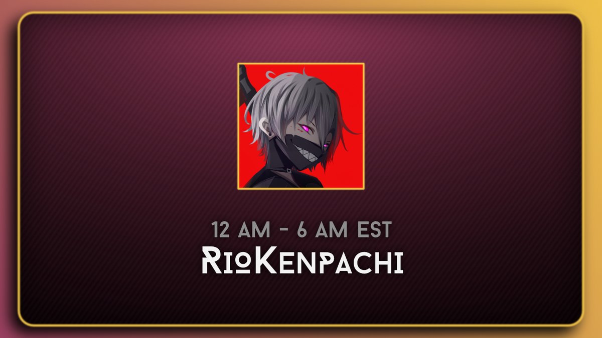 OMLEvent's tweet image. Its our final day of the marathon! And to start us out we have @Rio_Kenpachi!

Rio is going to be live for a full 6 hours! He has a goal of $250 👀 Come and make him take shots of hot sauce, talk in an UwU voice, and so many more fun incentives! 

twitch.tv/onemorelightev…