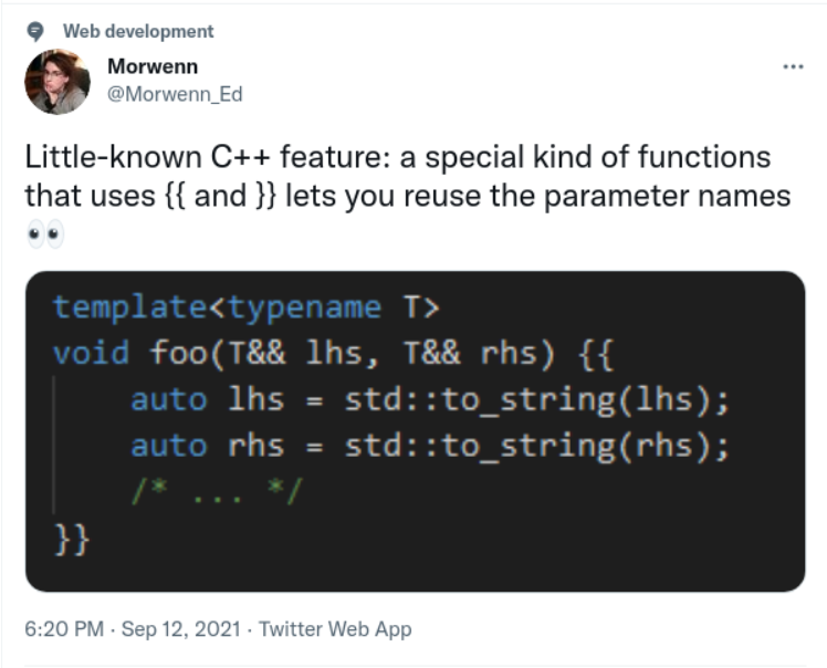 foragerdev's tweet image. Twitter gone mad.😄

#cpp #cpluscplus