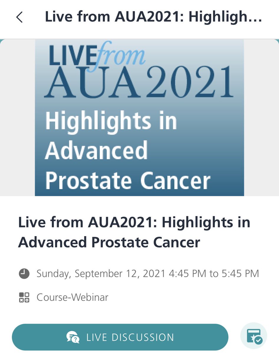 LoebStacy's tweet image. Join us for the #aua21 Highlights in Advanced #ProstateCancer session today 445pET with @SBoorjian @kibelas &amp;amp; Evan Yu - discussing the @AmerUrological guidelines, management of CRPC, germline &amp;amp; somatic testing aua2021.app.swapcard.com/event/aua-2021…