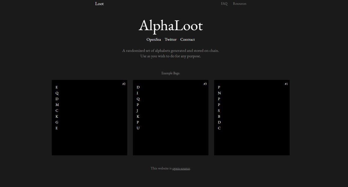alphaLootReal's tweet image. Website under construction.
#NFT, #cryptopunks , #nftcollectors , #opensea , #Loot, #FreeNFT #NFTGiveaways , #AlphaLoot