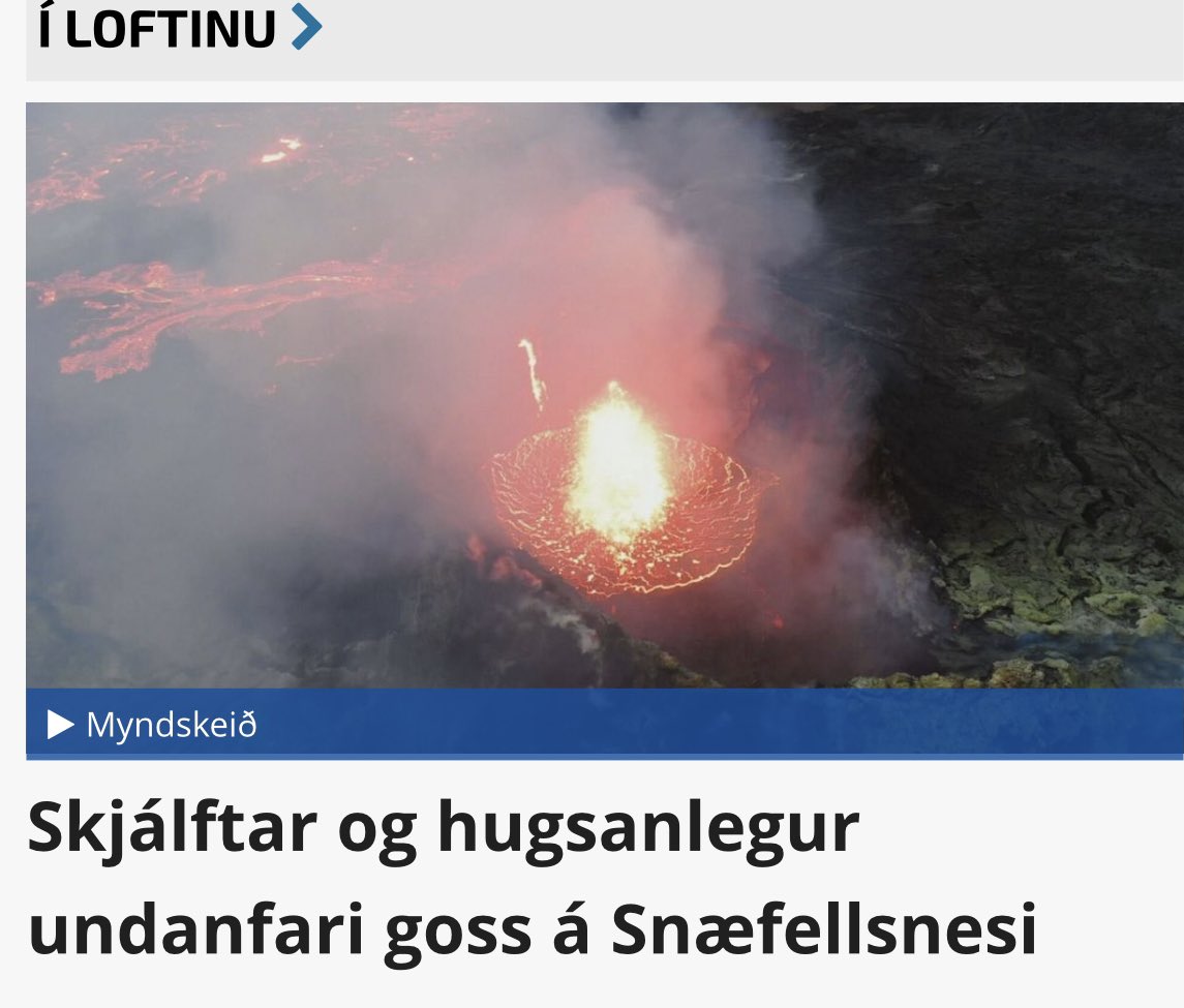 Er ekki full mikill æsifrétta stíll á þessari fyrirsögn hjá <a href="/RUVfrettir/">Fréttastofa RÚV</a>? “…gos er varla yfirvofandi næstu áratugina”