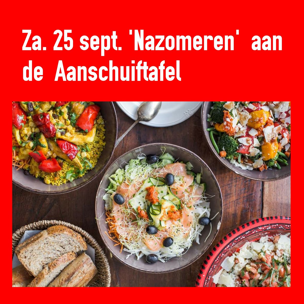 Heb jij al iets leuks te doen op zaterdag 25 sept.? Eet je mee? 
3 gangen - €19,50- bijpassende wijnen- €3,50 p./gl.
Aanmelden: info@anywine.nl
#Kampen #IJsselmuiden #WijnSpijs