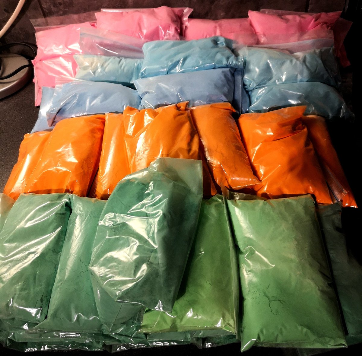 Fourty bags of Gunge all prepared for some good times next weekend.