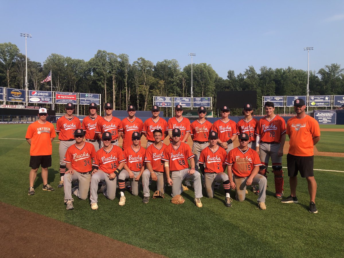 SnyderBaseball's tweet photo. ⁦@DynamicBaseball⁩ Fred Nats 17/18U CHAMPIONS!!!
CONGRATS Snyder Bucks McCauley  on going 4-0 and winning the championship 5-4!!!! https://t.co/e73I9DQKXw
