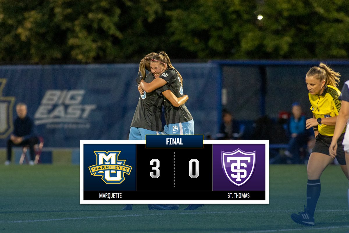 Marquette improves to 2-0 on current four-match homestand. Starker, Johnson and Maletis net goals in win.

RECAP ⤵

bit.ly/3nstkBM