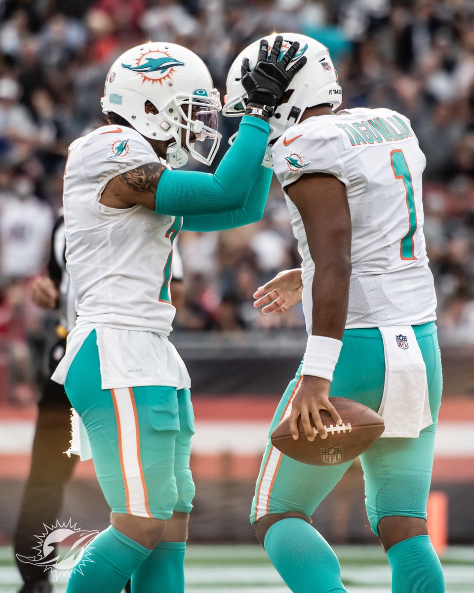 MiamiDolphins's tweet photo. .@Tua takes it in for our first touchdown of the regular season! #FinsUp https://t.co/G0iUaGfzFf