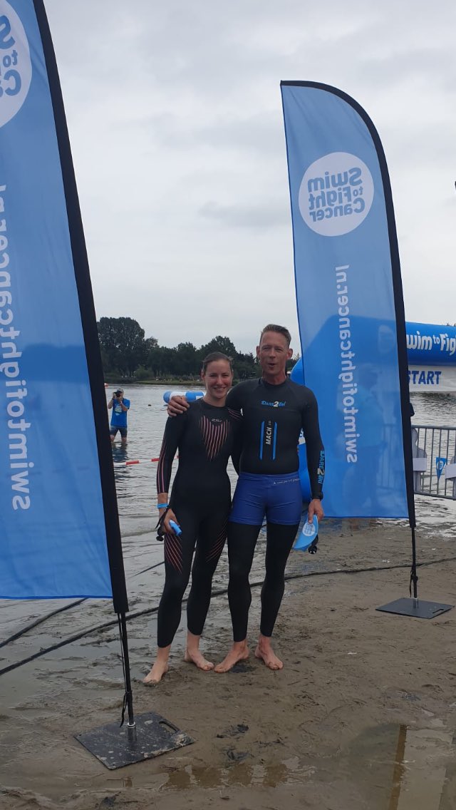 EsthervM88's tweet photo. Tweemaal 4 kilometer in the pocket, en nog veel belangrijker: samen bijna 3000 euro opgehaald voor kankeronderzoek!💪🏻😄 #swimtofightcancer Lees mijn laatste blog op https://t.co/0qdJNWjLkw. https://t.co/iqcvAcsXa1