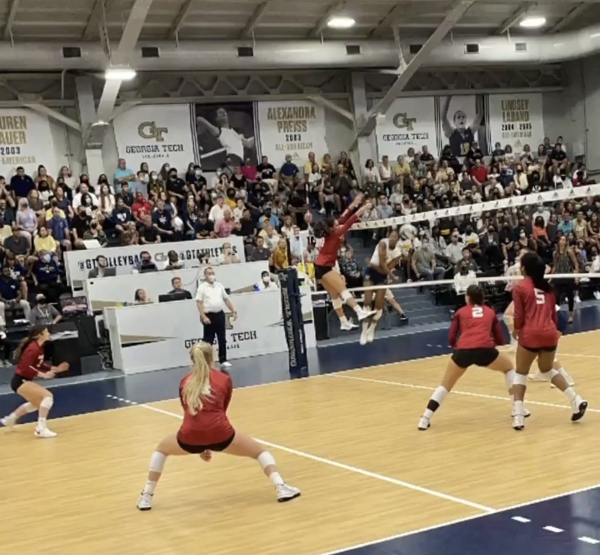 Loved watching these <a href="/OU_Volleyball/">Oklahoma Volleyball</a> players in action today against Georgia Tech! <a href="/a5volleyball/">A5 Volleyball</a>