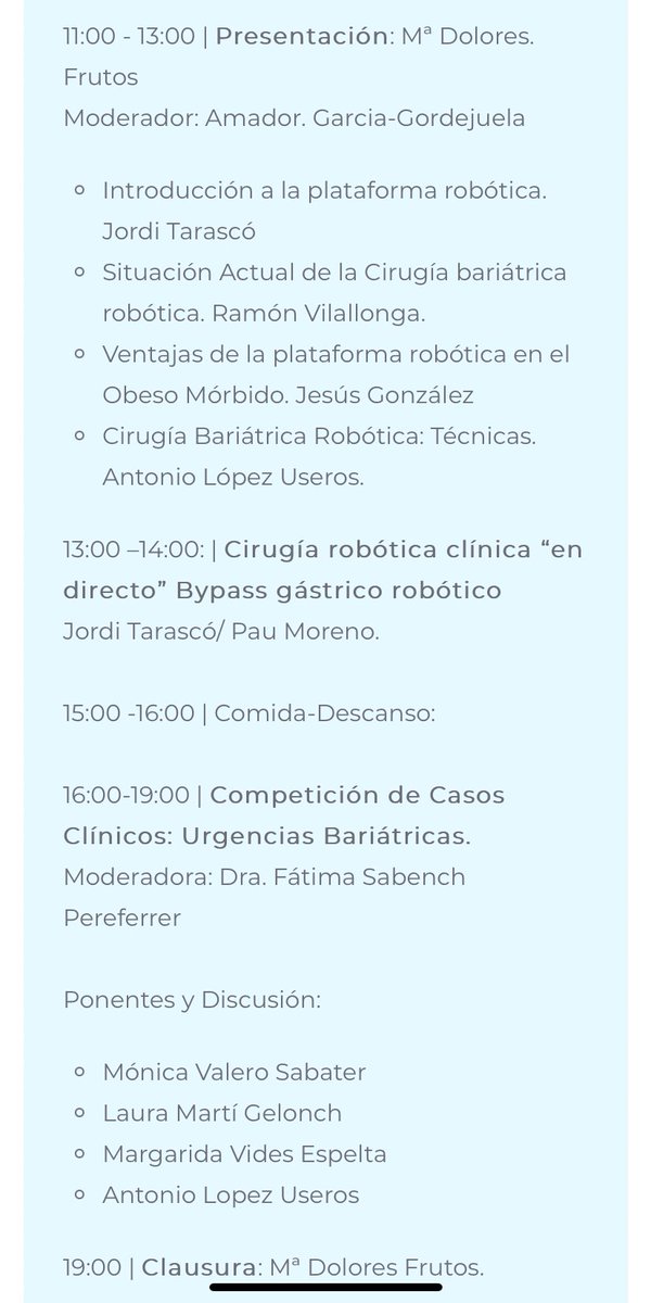 MD Frutos (@frutosmd) on Twitter photo Animaros!!!! Curso precongreso RNC2021 Cirugia bariatrica!! Vamos compañeros!!!a pasarlo bien!!! @secojoven <a href="/aecirujanos/">aecirujanos</a> <a href="/aecformacion/">AEC Formación</a> <a href="/aec_obesidad/">AEC-SECO</a> Animaros!!!! Curso precongreso RNC2021 Cirugia bariatrica!! Vamos compañeros!!!a pasarlo bien!!! @secojoven <a href="/aecirujanos/">aecirujanos</a> <a href="/aecformacion/">AEC Formación</a> <a href="/aec_obesidad/">AEC-SECO</a>