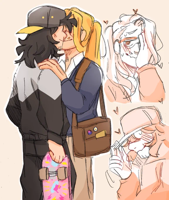 skater uni au doodles bc I've been obsessed w/ bruno mars' new song `skate'! #skateruniau #erasermic 