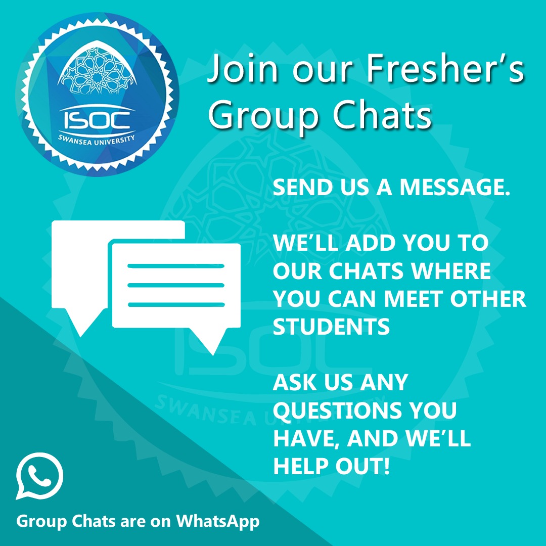 Swansea ISOC would like to welcome all new freshers joining this year! 🥰

Be sure to DM us if you would like to join the Freshers ISOC group chats so that you’re updated with the latest events taking place!