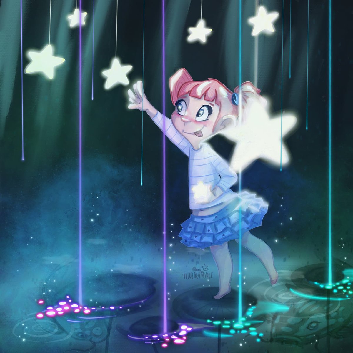 Illustrafavole's tweet photo. "If you can dream it, you can do it" ⭐

#maryillustrafavole #illustration2021 #digitalart #girl #stars #pink #pond #illustratortobe #ipadpro #procreate #lightinthenight #sparkling #artist https://t.co/EL986G1n3E