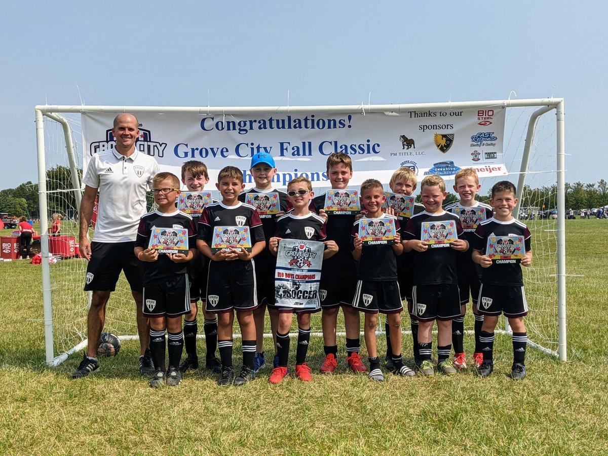 PrideSoccerClub's tweet photo. The U10B Samba Team are Champions at the Grove City Fall Classic!! These boys gave one of the greatest efforts in PSC Championship game history, defeating a team 3-1 who had beat them that morning 0-7!!  It was a great team performance!! Awesome accomplishment boys!! https://t.co/BOp2cTcRAf