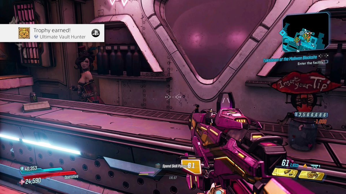 TCAFox's tweet image. My first Platinum in just over 3 months after almost 60 hours spent running, gunning &apos;n&apos; vault-hunting. 

I remember watching @ElleOsiliWood getting her @Borderlands 3 Plat live on #PSAccess back in December 2019. Luckily mine was glitch-free. @PSACCESSFANS