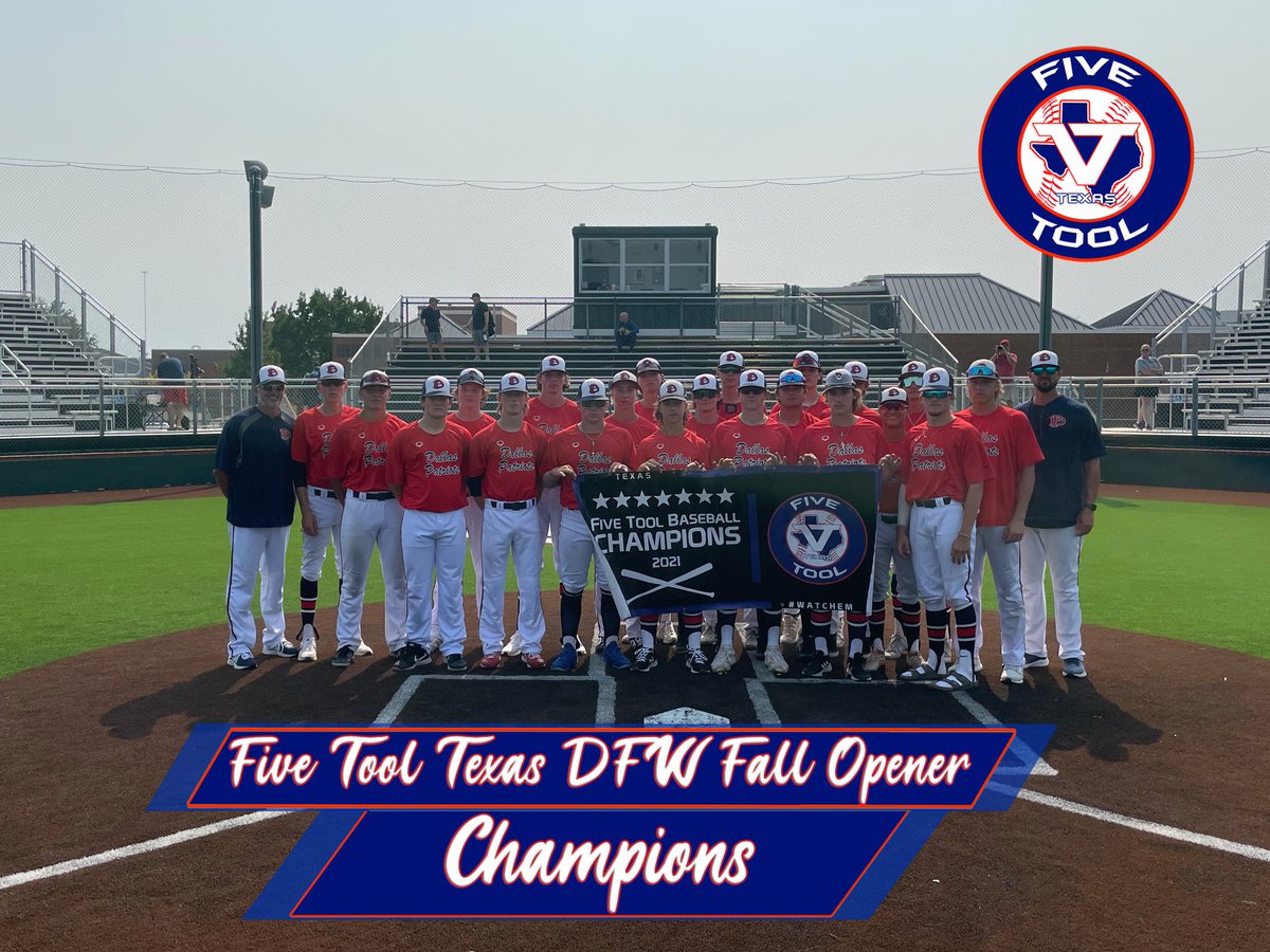 🏆Champions 🏆 

Congrats to <a href="/DallasPatriots/">Dallas Patriots</a> 2022 on winning the 17U/18U American Championship of the <a href="/FiveTool/">Five Tool Baseball</a> Texas DFW Fall Opener.

#WatchEm