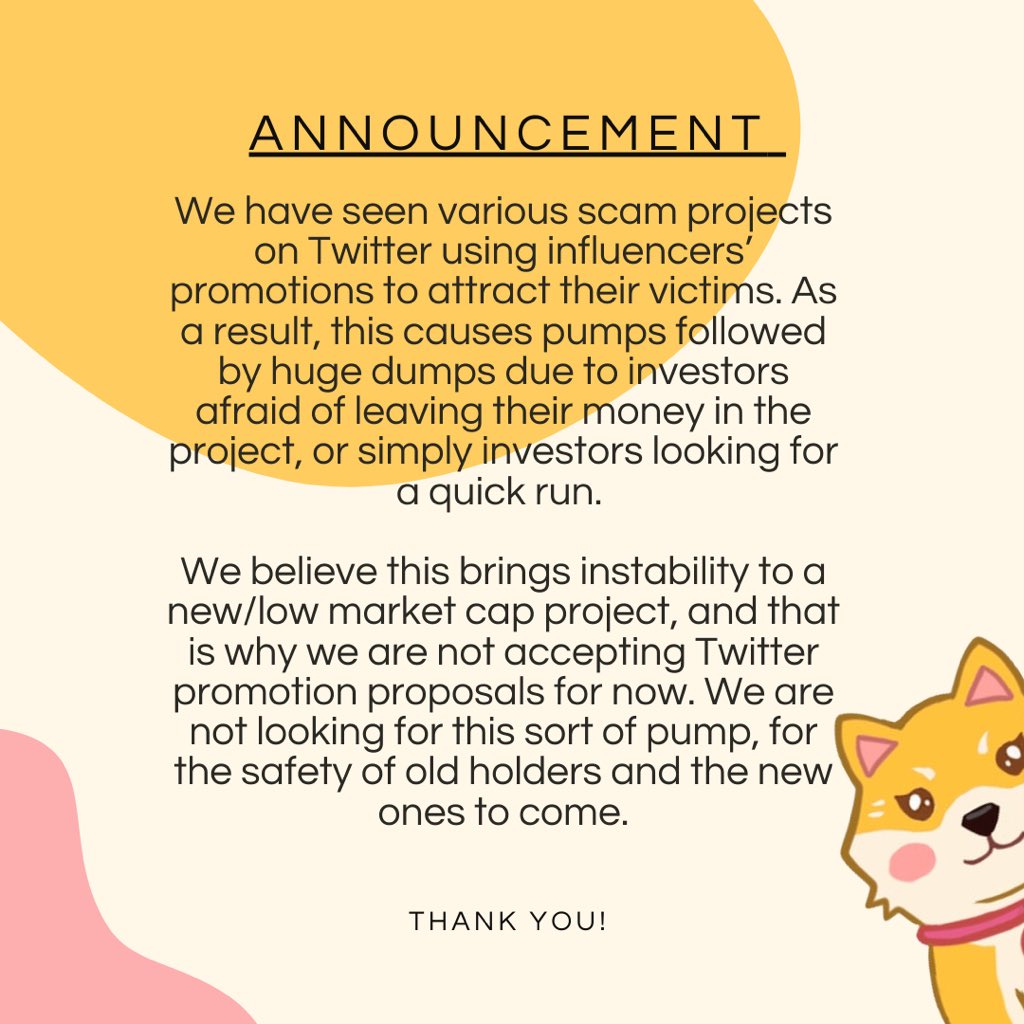 ❤️

 #BSCGems  #BinanceSmartChain  #thegirldogecoin #girldoge #dogearmy #hiddengem #KishuArmy #kishuinu #Tenshi_ARMY #shibainu #SHIBARMY #ShibaSwap #ElonMusk #dogecoin #dogearmy #doge #donut #DaddyDoge #wifedoge #babydoge #BabyDoge #Floki #SAFEMOON #FEGTOKEN #FEG #fegarmy