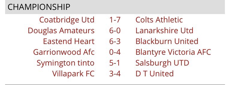 airdrie and coatbridge sunday afl tweet media