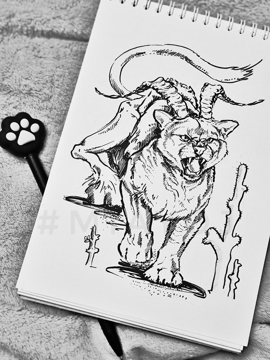 hedgehogmary's tweet photo. [ru]⬇️
[Eng] Finnaly I joined #drawtheextinct
.
This is Camel+Puma+Goat
Thank you for oppotunity😊🙏

#miayoj #dotwork #art #graphica #illustrator #darkart #illustration #fantasyart #penandink #comissionsopen
#metal #animalart #artchallenge #metalmusic #chimaira https://t.co/i8GnlWvJka