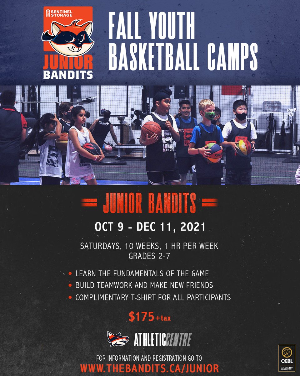 Get in the game with Junior Bandits! 🙌

Fall basketball programs for grades 2-7 begin Saturday, October 9. Secure your child's spot and develop your game today! 🏀 

INFO + REGISTER ➡️ thebandits.ca/junior

📍 Unit 75-32700 S Fraser Way, Abbotsford
