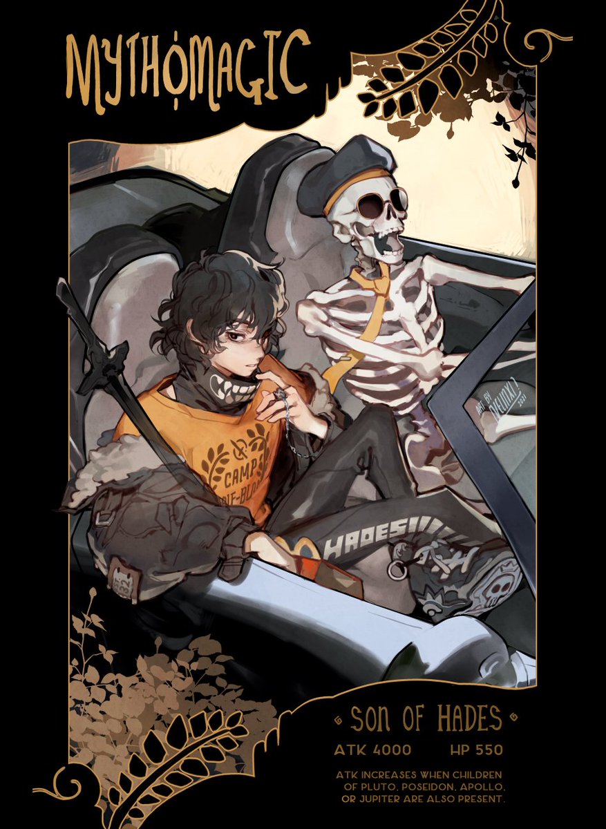 Velinxi's tweet image. [Nico Di Angelo] Skeletons want me Men fear me