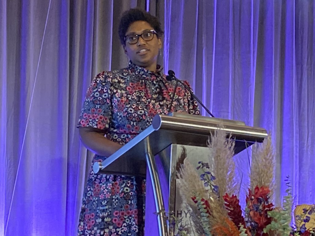 COETalk's tweet image. . @DrMChatelain: “I teach at a university different than the one I attended. Regardless of where you are there are those students, who are the very first, who are confused. Our #FirstGen presences on those campuses is so very important.” #TRIOWorks