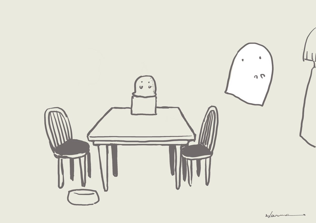 きづいたおばけ Ghost noticed it. 