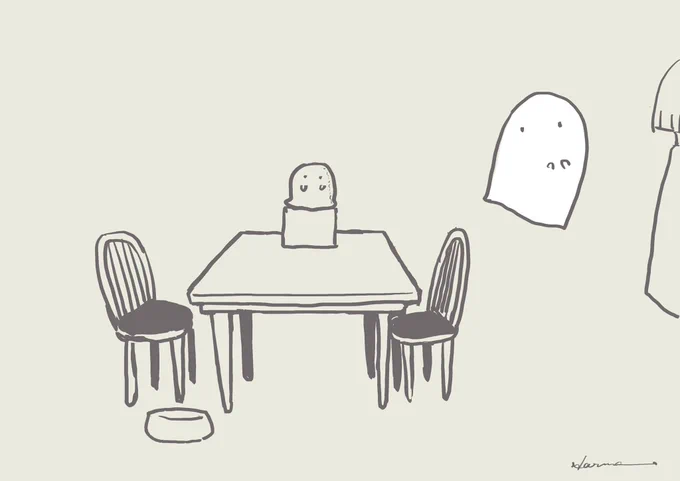 きづいたおばけ Ghost noticed it. 