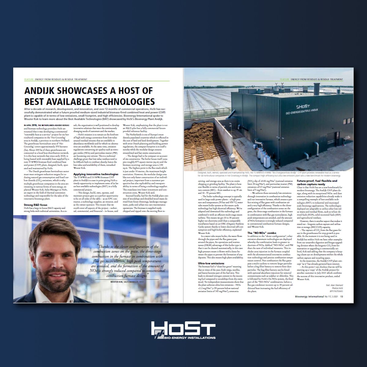 HoSt_bioenergy's tweet photo. Bioenergy International recently spoke to our thermal energy conversion expert Wouter Kok to learn more about the Best Available Technologies we have showcased at our Bioenergy Plant Andijk. #cogeneration

Read the full article in high resolution → https://t.co/ez5afyaR0K https://t.co/iHGJoF9SkT