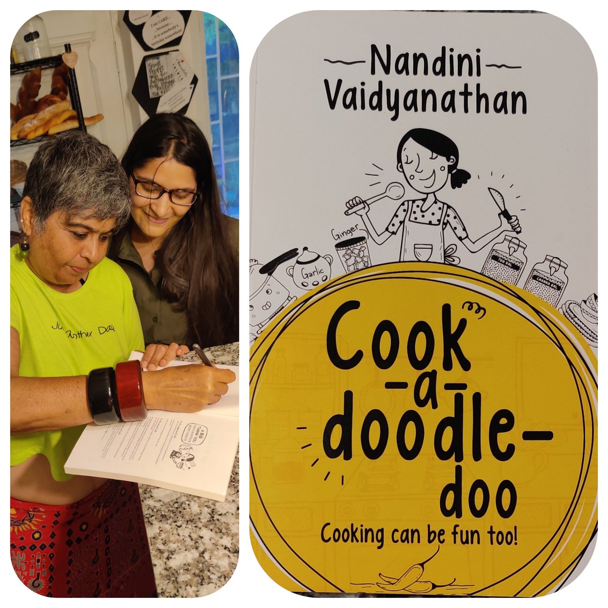 Disha is a guest who has a huge place in our hearts. She bought my book yesterday and insisted I give her a signed copy. Dominique told her, this book will change your life, it will make you enjoy cooking ❤️