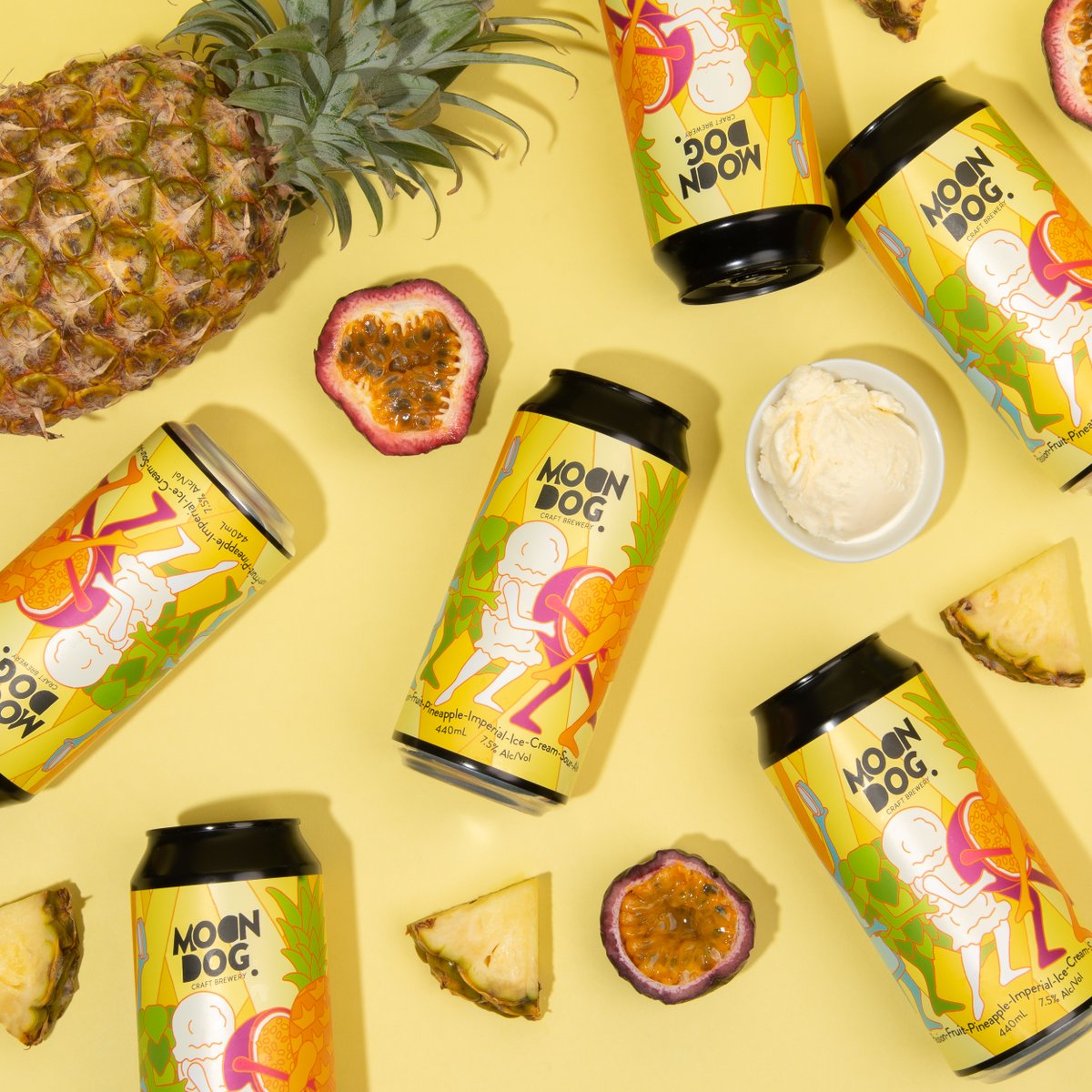 Da-Da-Da-Da-Da-Da-DA! Conga Lines Passion Fruit Pineapple Ice Cream Sour Ale is getting goin' folks. Get in line and get movin' to the pineapple-y-passion-fruit-y-ice-cream-y-hoppy-lactose-y-sherbert-y-goodness!⁠

bitly.com/MoonDogStore