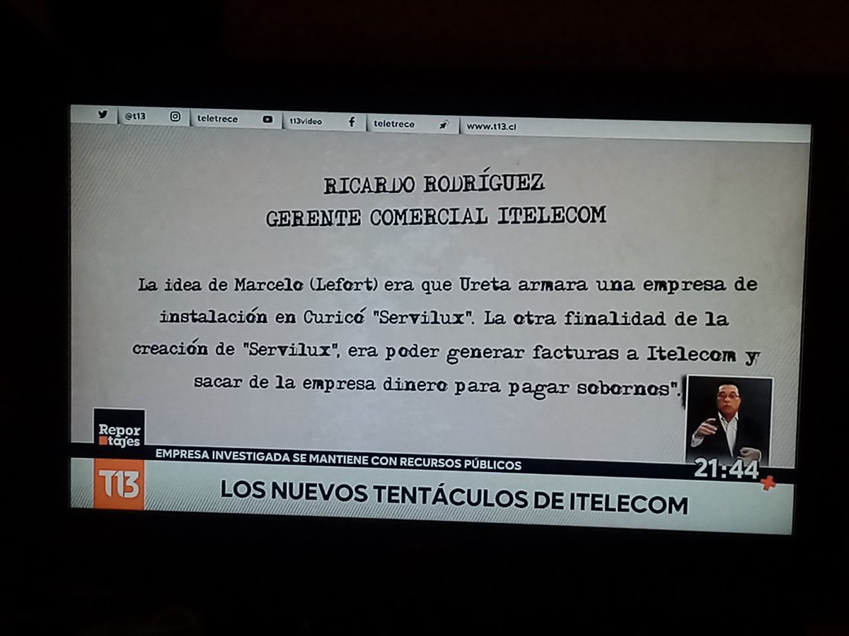 Victor_Curico's tweet photo. Reportaje de @T13 nuevos antecedentes caso "Luminarias" empresa se investiga se mantiene con recursos público y #Servilux en #Curico https://t.co/CSiXAxXlcr