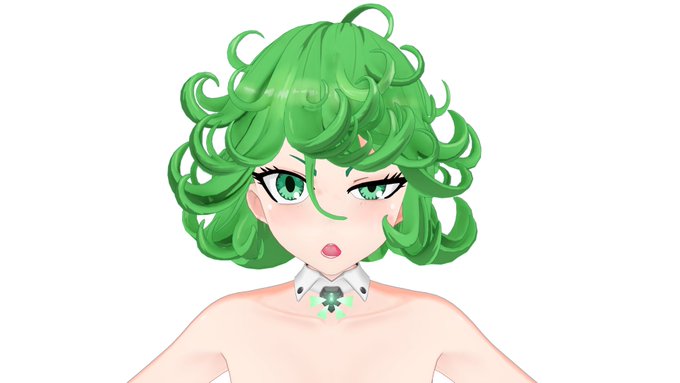 タツマキちゃんの体すげ替えて目のモーフ増やして口のモーフも増やして髪の毛の物理も入れたら日曜終わってた 