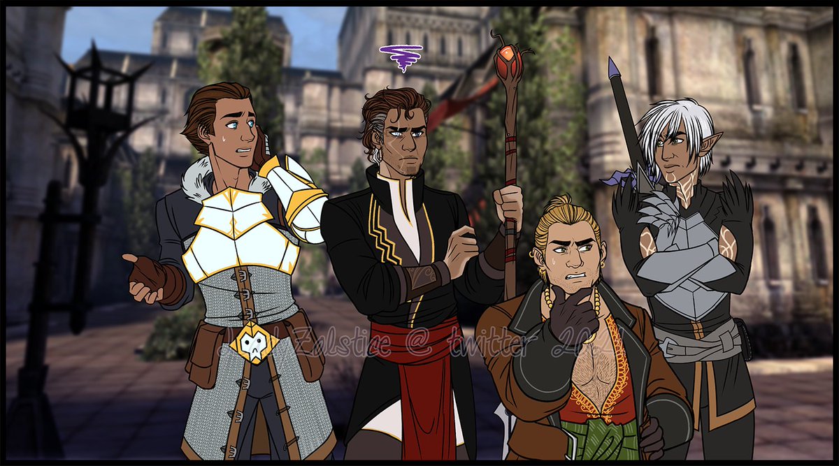 ArtZolstice's tweet photo. sebastian we know you mean well but hawke hasn't slept in three days so forgive him for his grumpiness, please

i saw this quote over on one of those incorrect dragon age quotes blogs a few weeks ago and just had to make a silly comic about it oops

#DragonAge (1/2) https://t.co/psQQMAZi8Z
