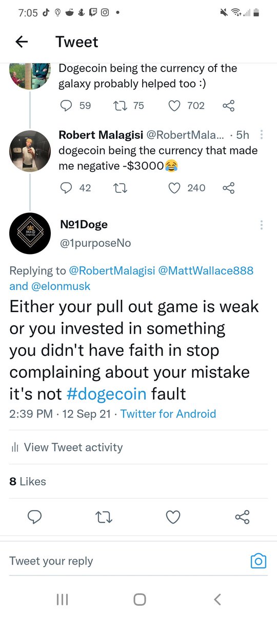 1purposeNo's tweet photo. @EBNZ1x @elonmusk Just going to put this here it's not @elonmusk fault. DO PEOPLE NOT UNDERSTAND RISK MANAGEMENT? WHY NOT BLAME YOURSELF FOR FINANCIAL NEGLIGENCE https://t.co/Ion5gFZaac