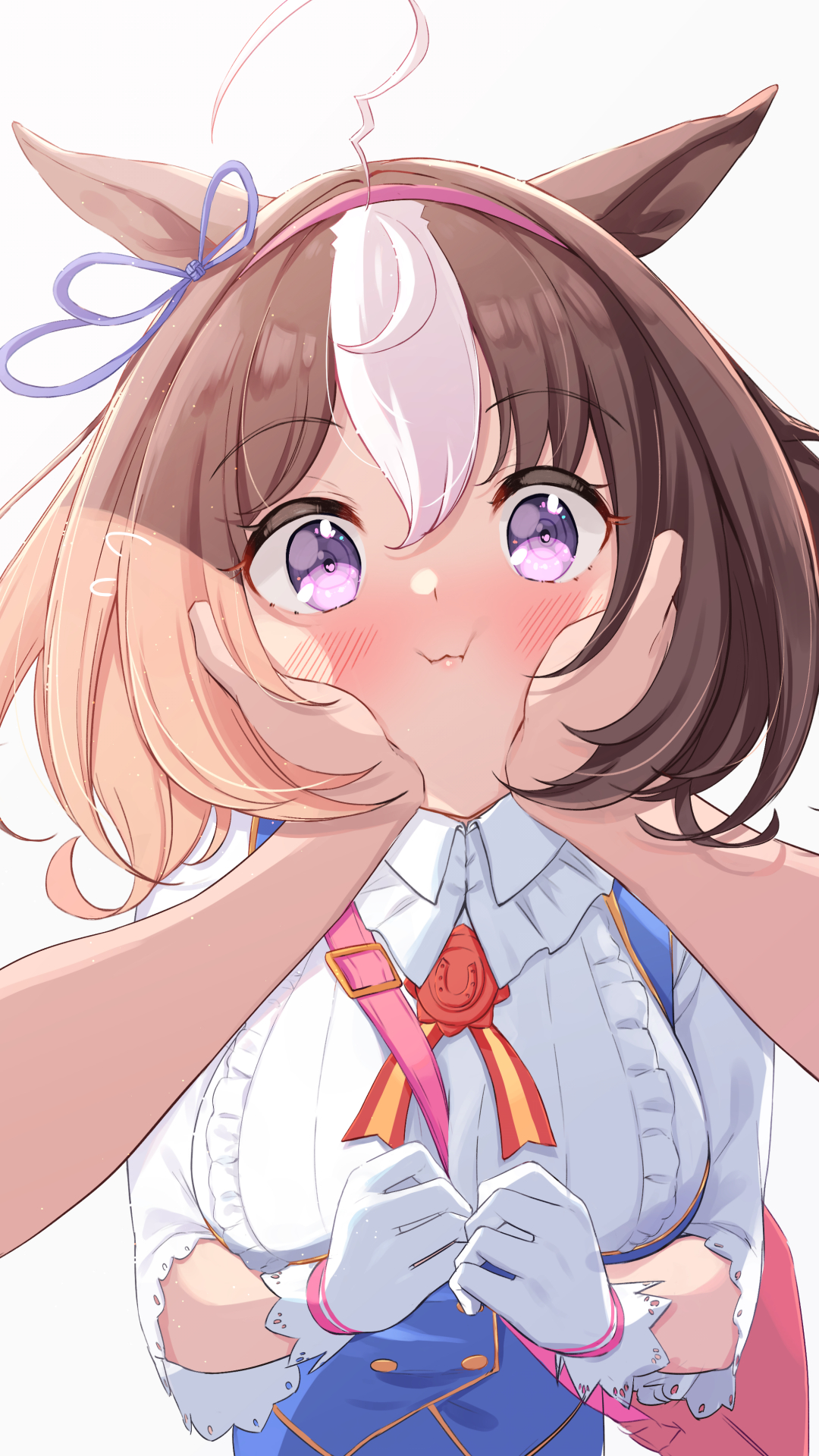 ウマ娘 頬をむぎゅっとされるメイショウドトウ イラスト ウマ娘うまぴょいまとめ