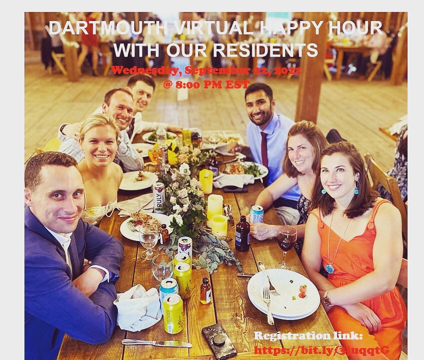 Next virtual happy hour with our residents, Wed 9/22 8P EST! Come join in on the fun! bit.ly/3juqqtG #OrthoMatch2022