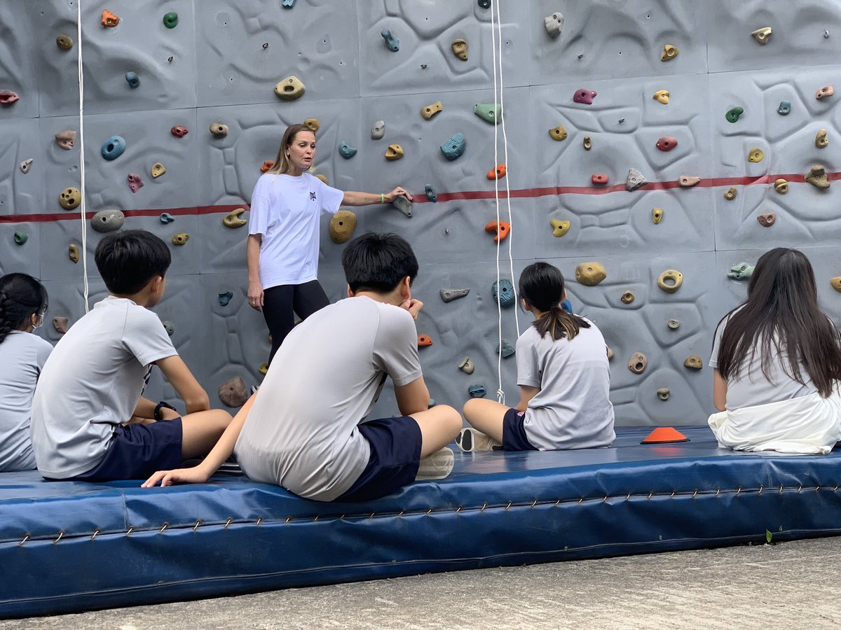 ZachHpe's tweet photo. #AISGZHPE Teachers kicking off the second unit of the year. Dave &amp; @MsK_Hpe start G8 climbing. @HpeSarahj starting G7 climbing. @CurtisHegge , Sai &amp; @MsK_Hpe starting G9 badminton. @CurtisHegge G7 dance. Great group of colleagues that are putting themselves out there. https://t.co/HAhE01EUZT