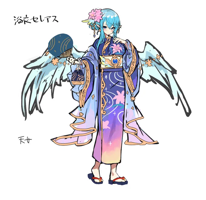 次のイベントで登場するユニットのキャラデザを公開しちゃうよー!浴衣姿のセレアスさんとリューラさんが登場!セレアスさんはすごくおしとやかで、リューラさんは元気そう♪浴衣の印象って着る人によって全然変わるんだね! #ラスピリ 