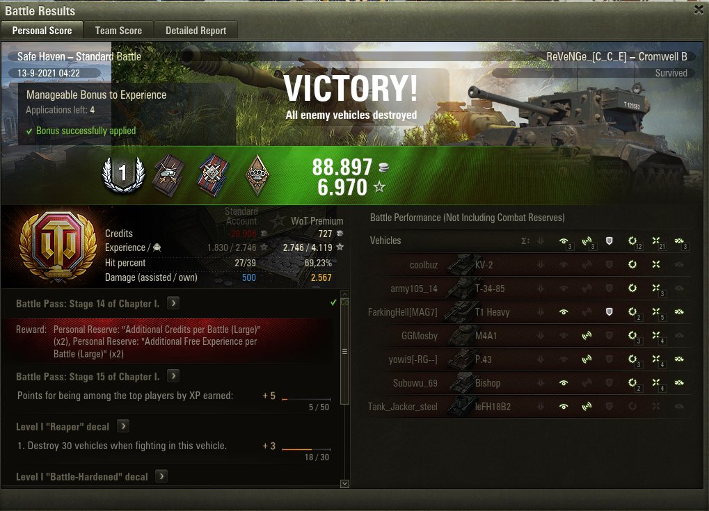 ReVeNGe1989's tweet photo. @worldoftanks @TragicLoss IGN: _ReVeNGe_
Base XP: 1408 https://t.co/nI3BD4hmkW